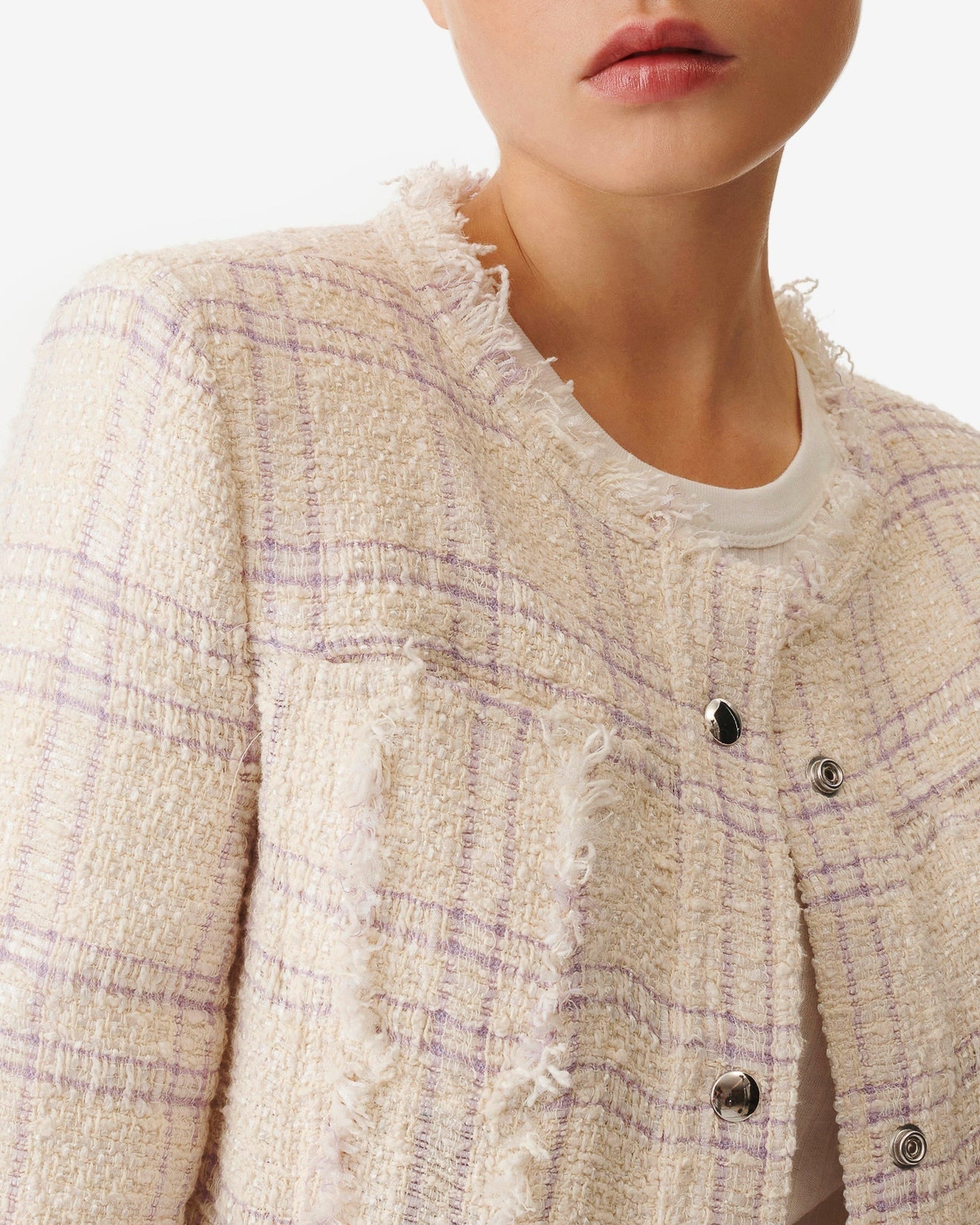 Orlanda tweed jacket - Ecru & Lilac