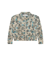 Somia jacket in silk blend - Beige Multico