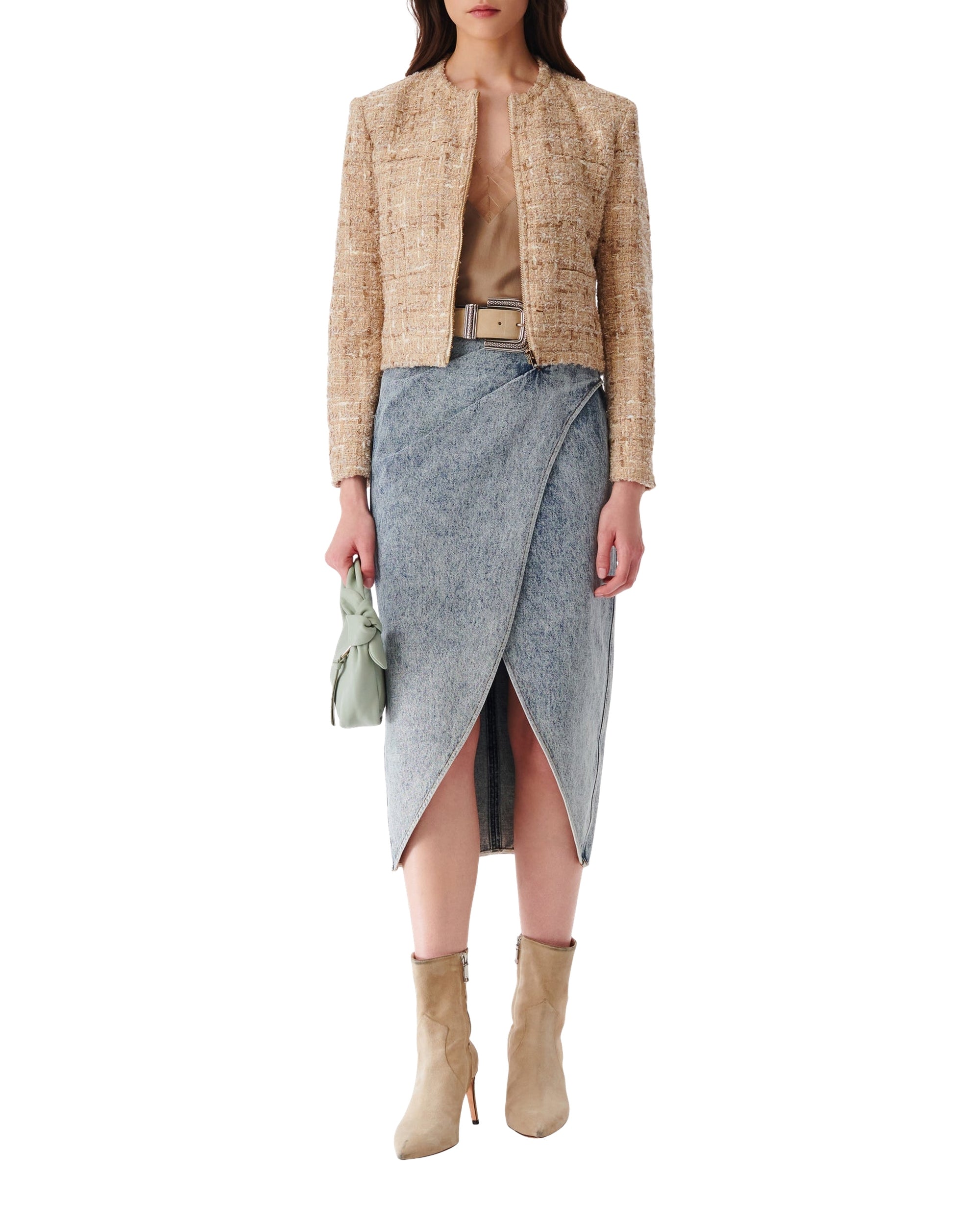 Togo tweed jacket - Mixed Beige