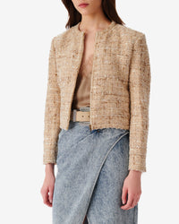 Togo tweed jacket - Mixed Beige