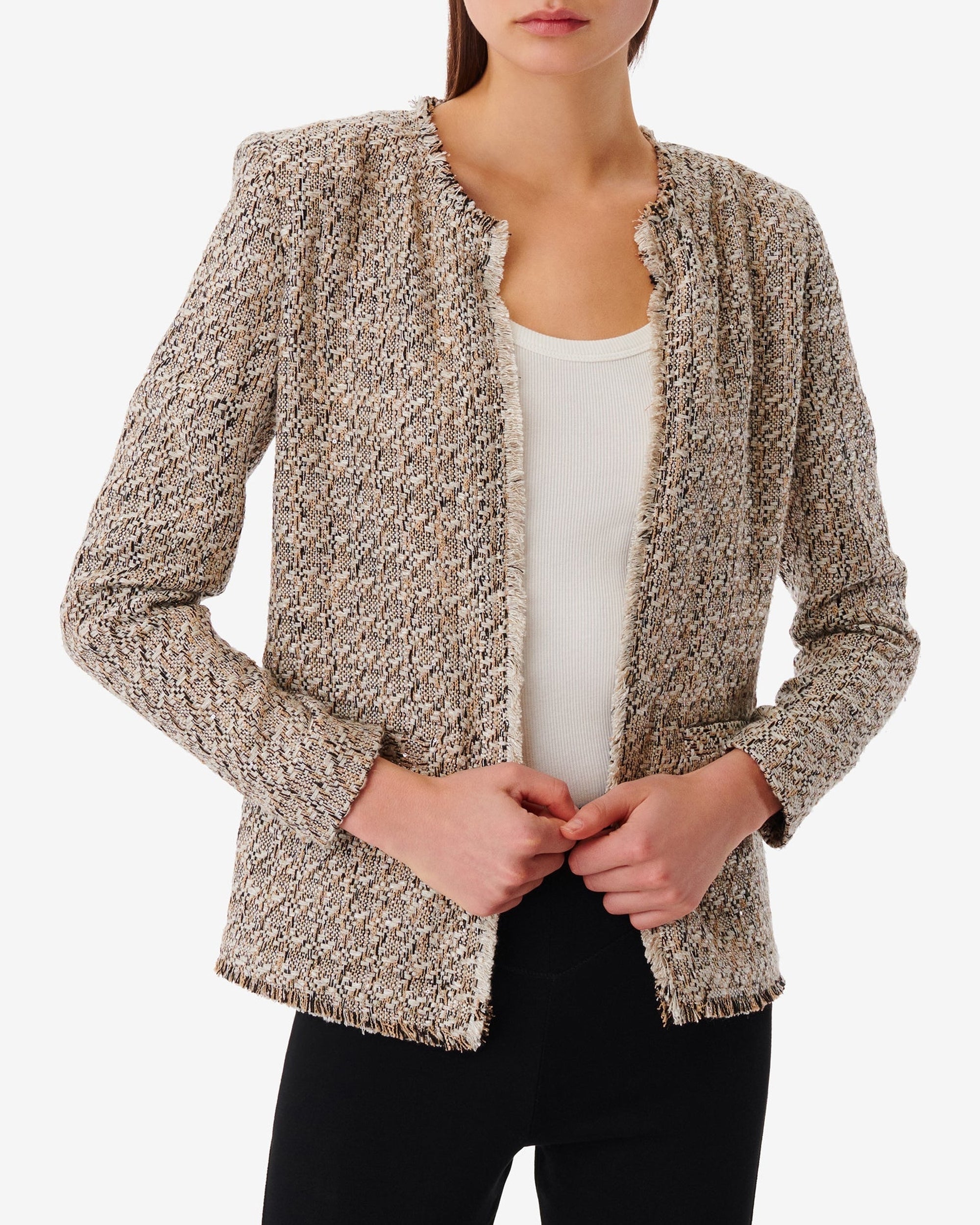 Uspa tweed jacket - Ecru & Black