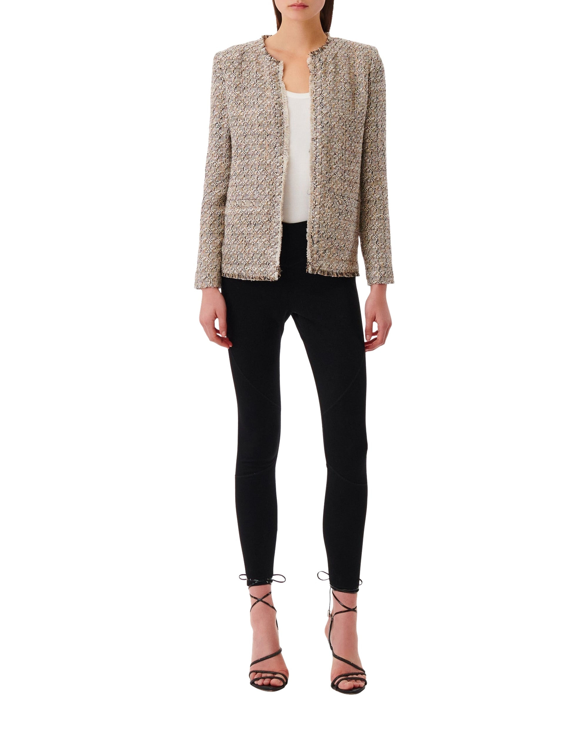 Uspa tweed jacket - Ecru & Black
