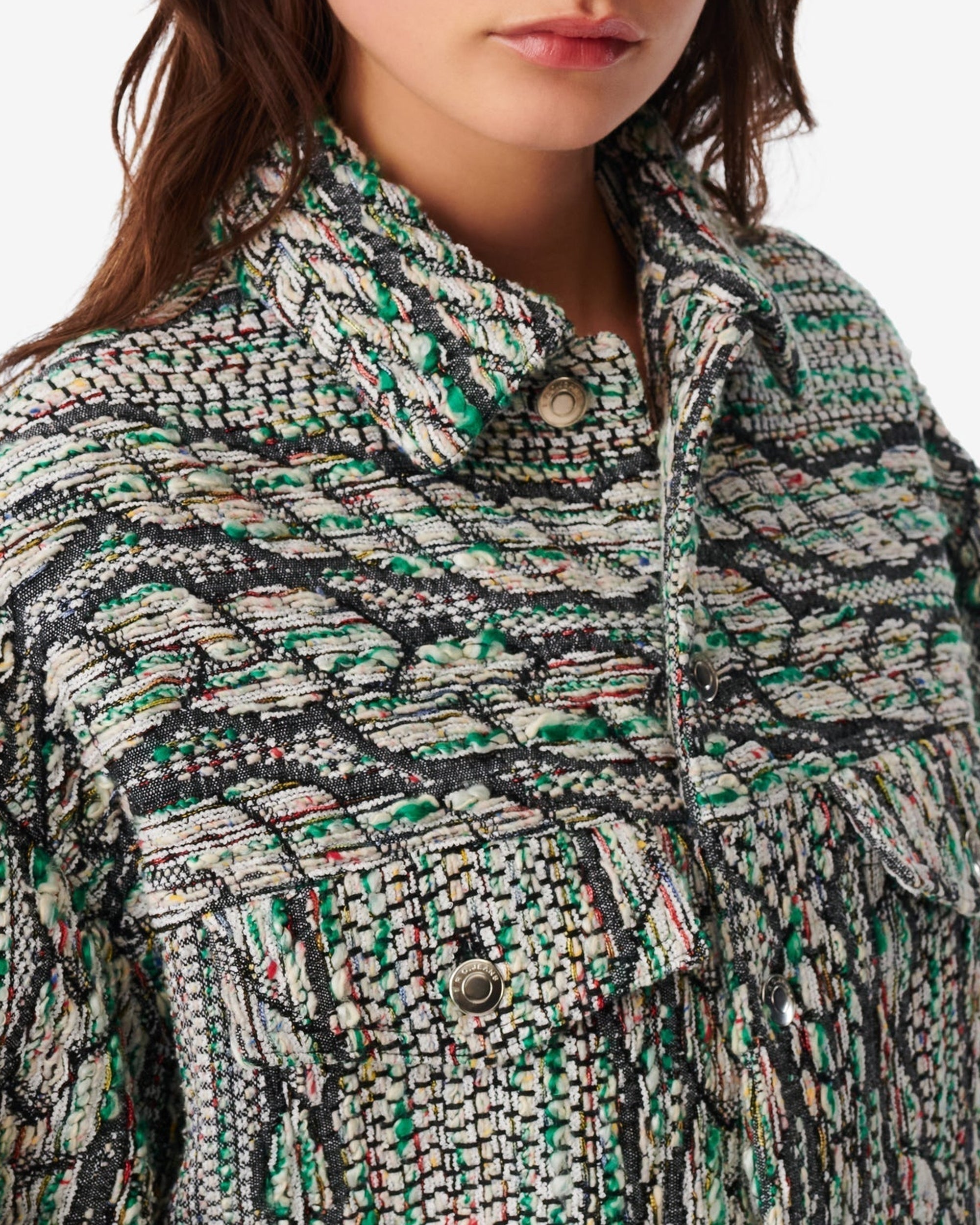 Aldot tweed jacket - Green Multico