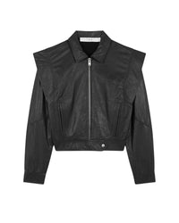 Fabia leather biker jacket - Black