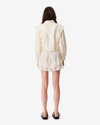 Fabia leather jacket - Natural White