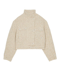Farrah biker jacket - Mixed Beige