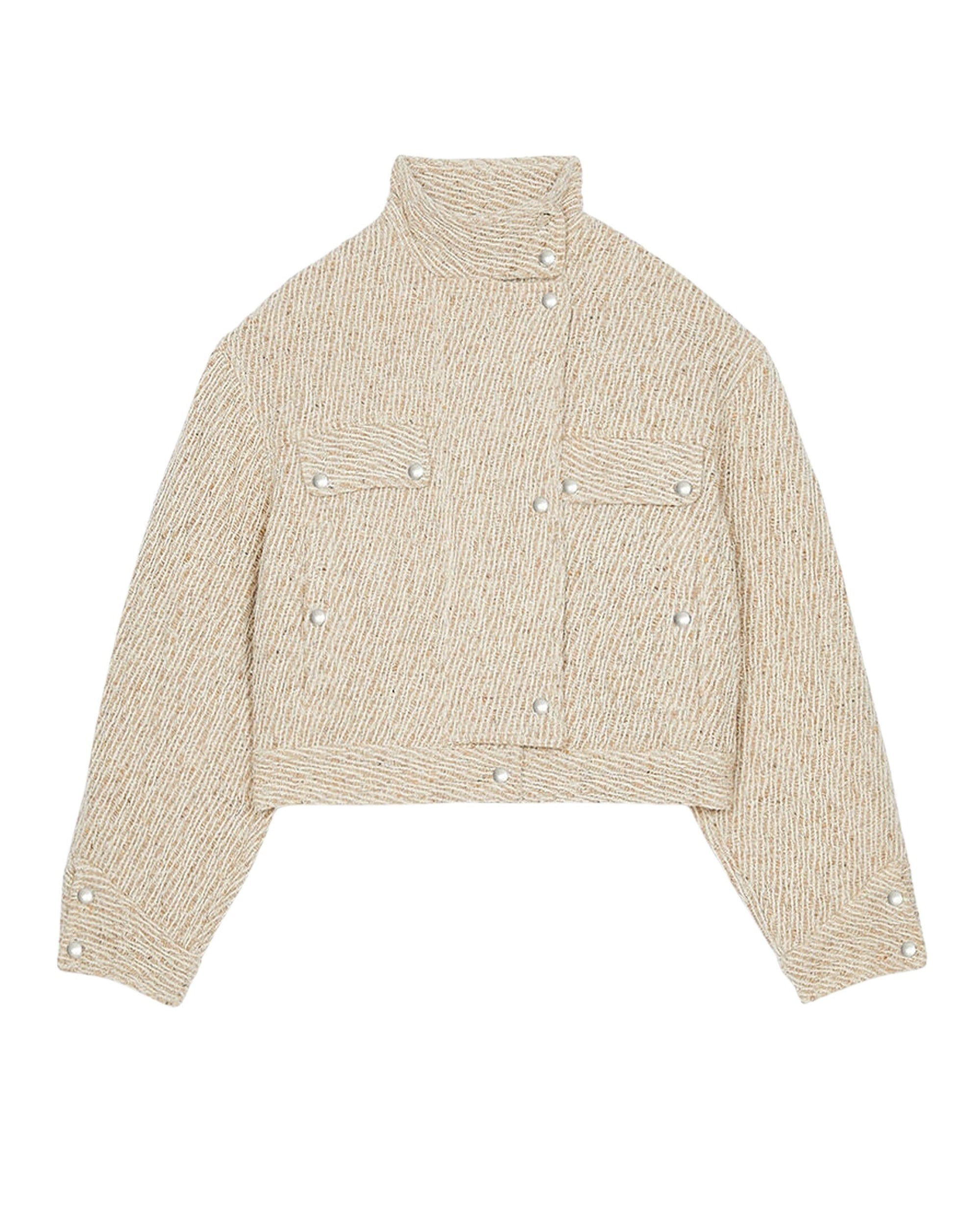 Farrah biker jacket - Mixed Beige