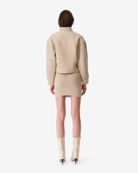 Farrah biker jacket - Mixed Beige