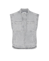 Jasia Sleeveless Jacket - Light Grey