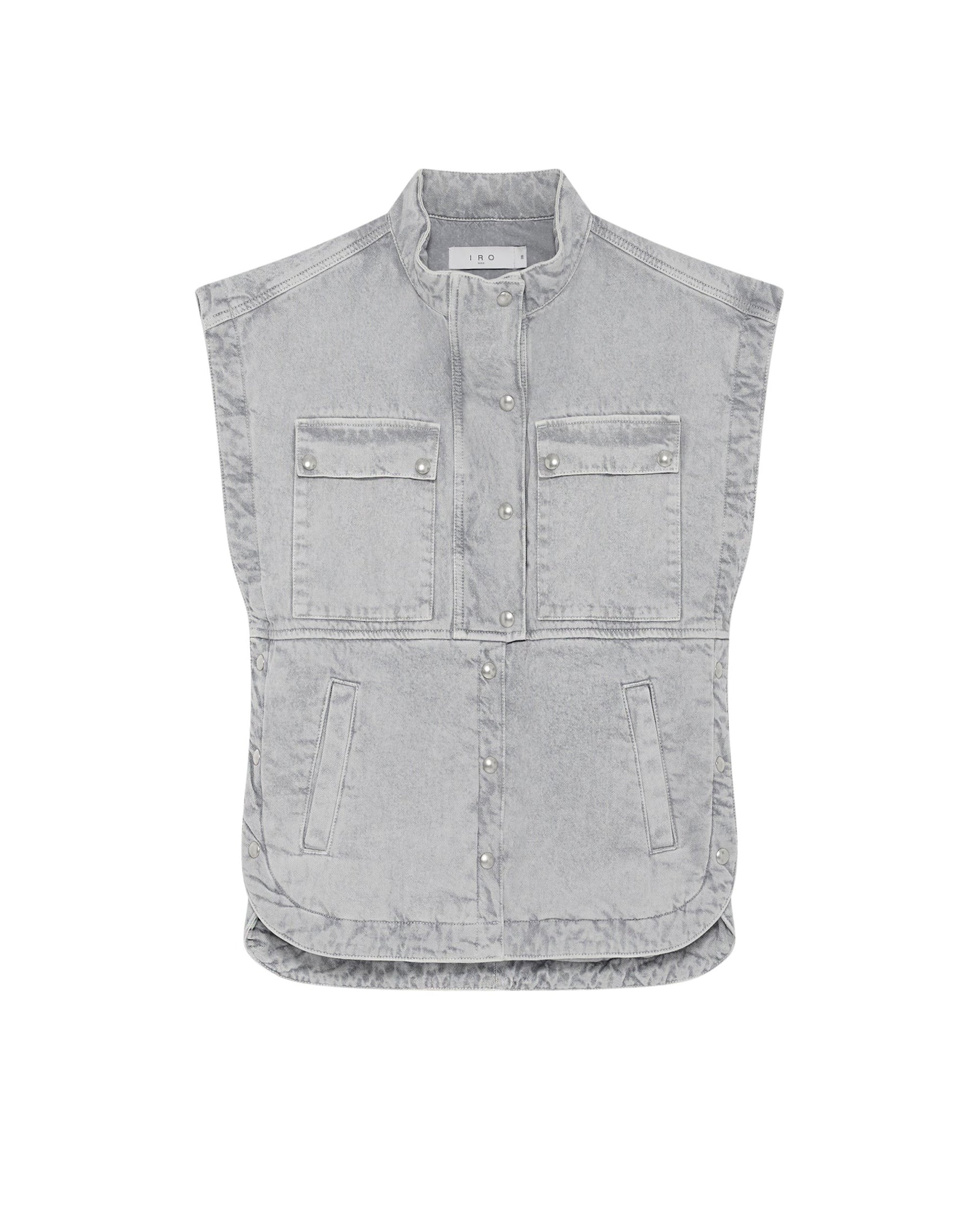 Jasia Sleeveless Jacket - Light Grey