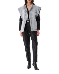 Jasia Sleeveless Jacket - Light Grey