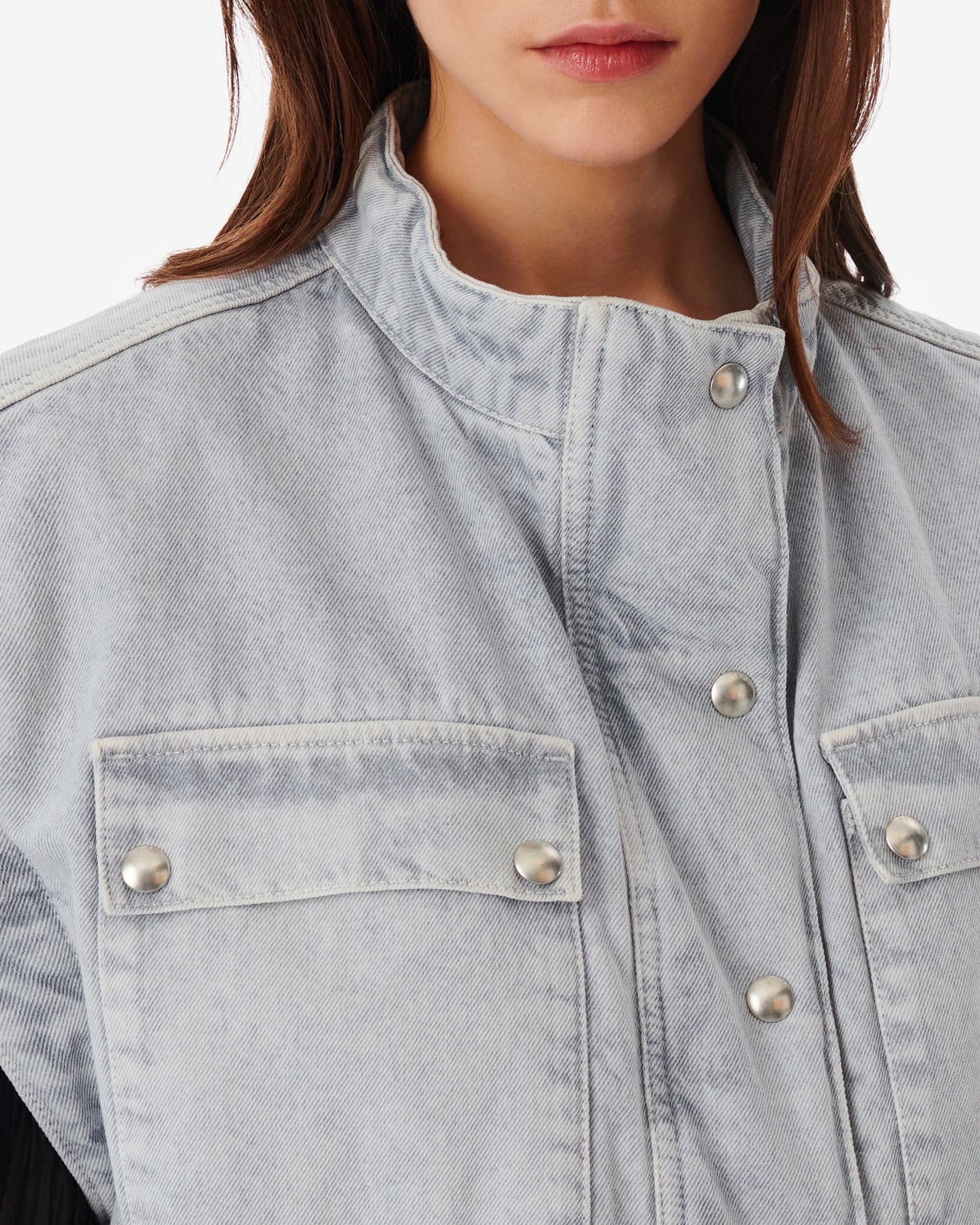 Jasia Sleeveless Jacket - Light Grey