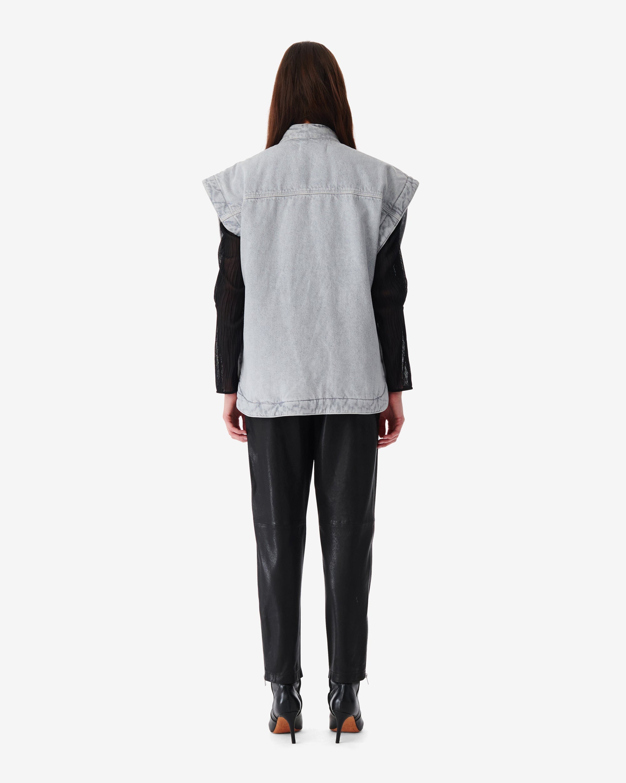 Jasia Sleeveless Jacket - Light Grey