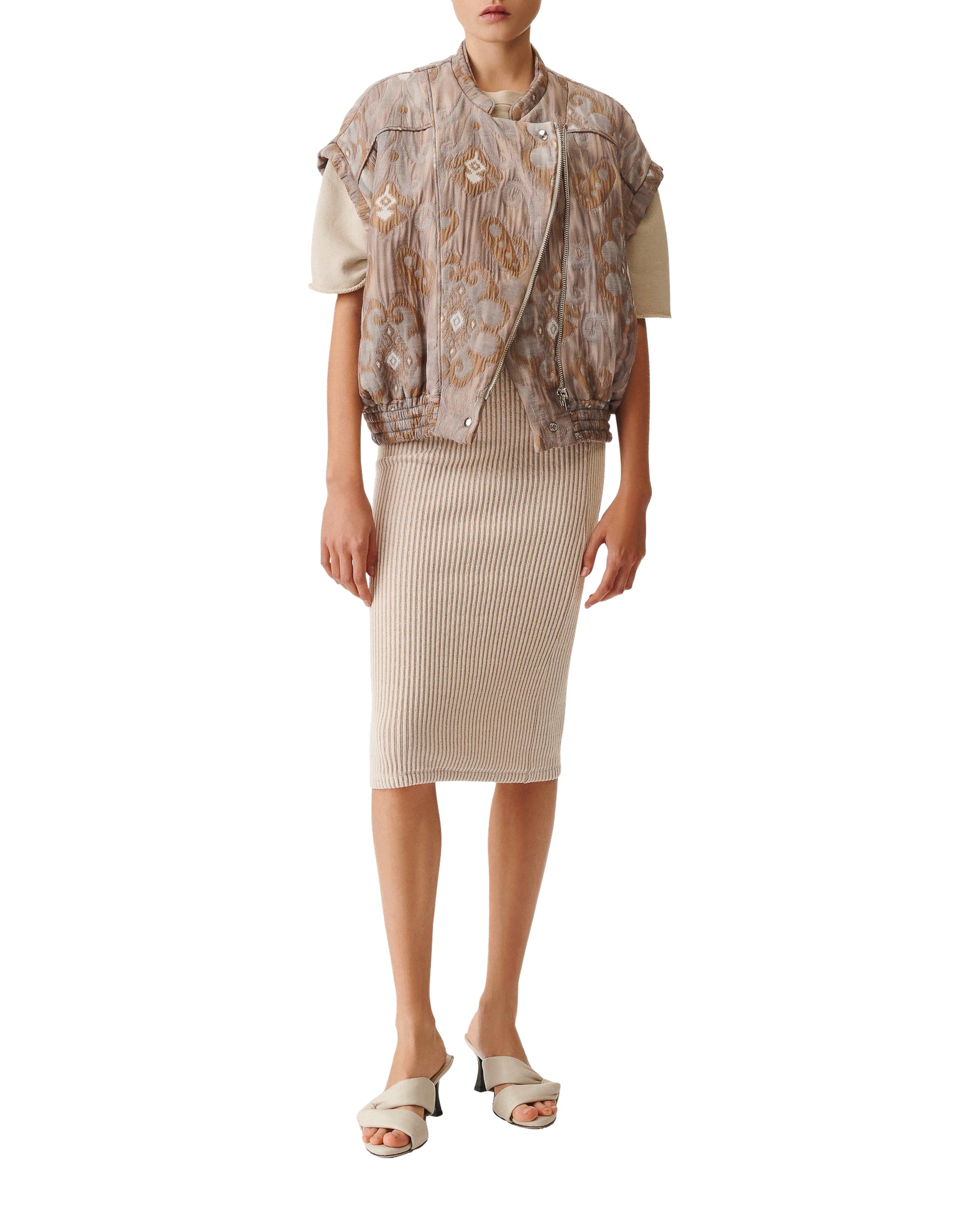Ninoa wool blend jacket - Mixed Beige