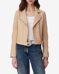 Perfecto Kolmar in leather - Light Beige