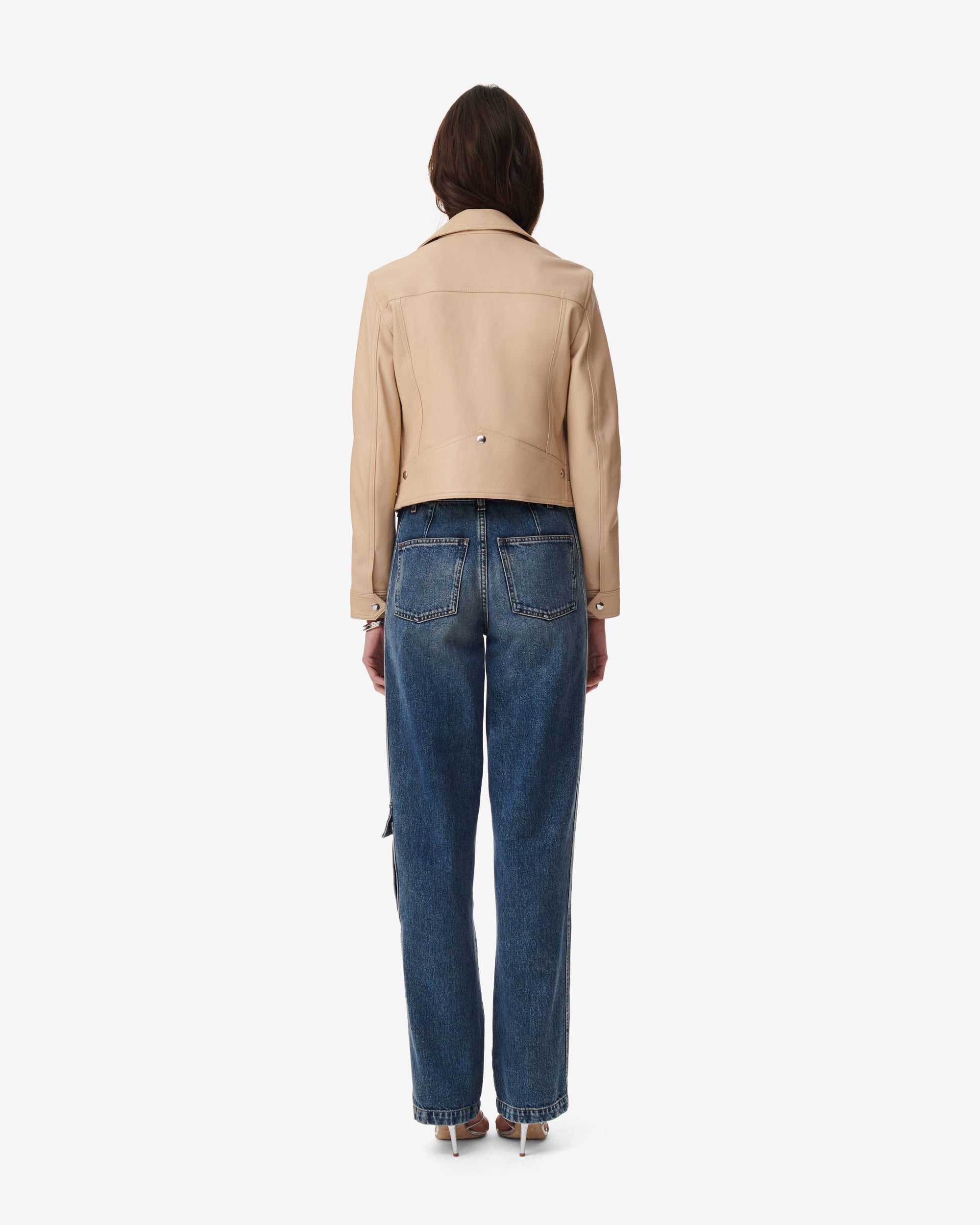 Perfecto Kolmar in leather - Light Beige