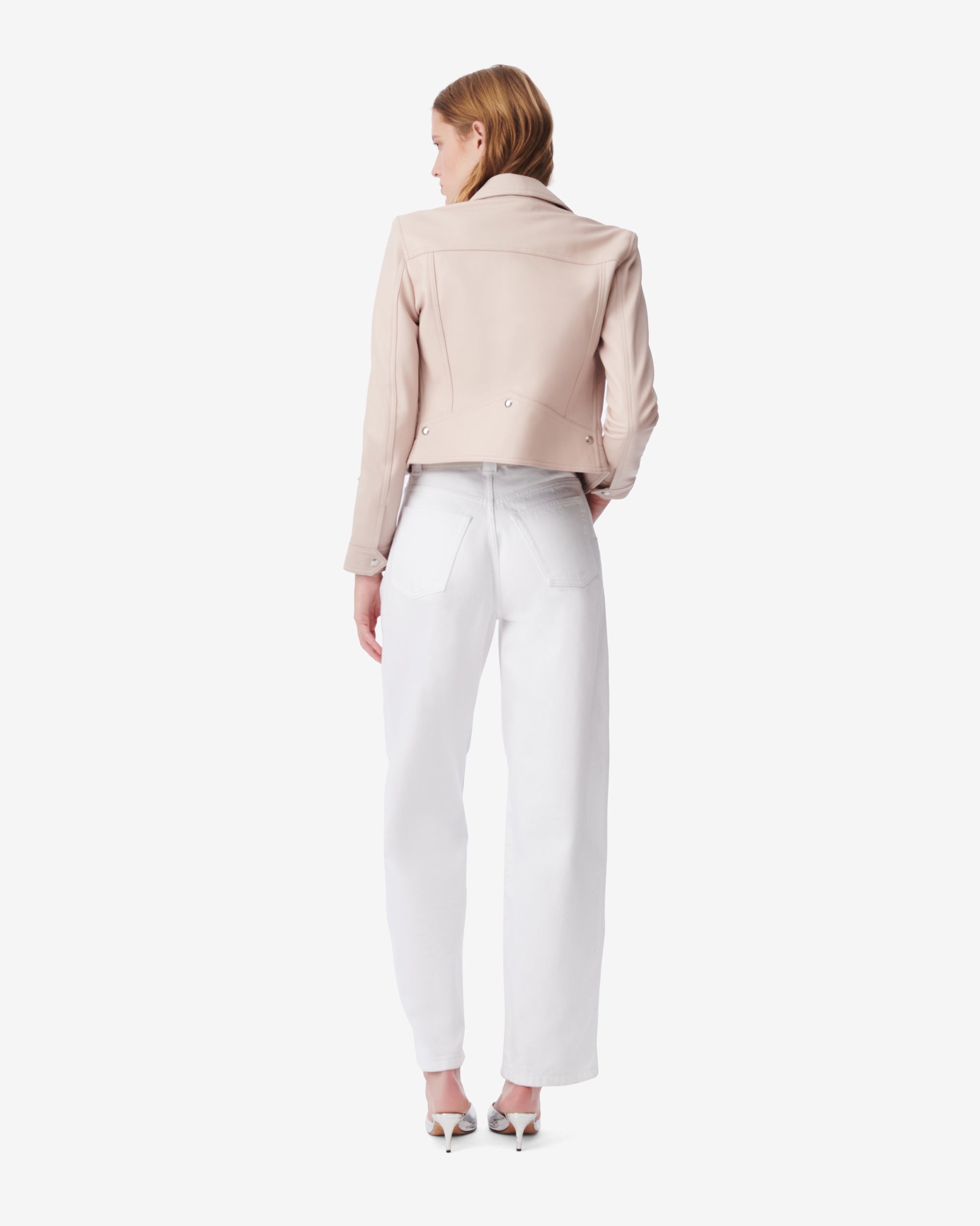 Perfecto Kolmar in leather - Pink Sand