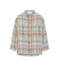 Maryse overshirt - Ecru & Blue