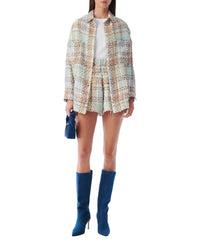 Maryse overshirt - Ecru & Blue