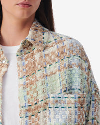 Maryse overshirt - Ecru & Blue