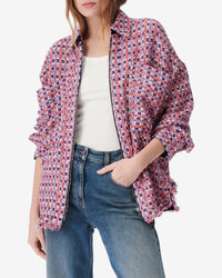 Mizuki zip jacket - Pink & Blue