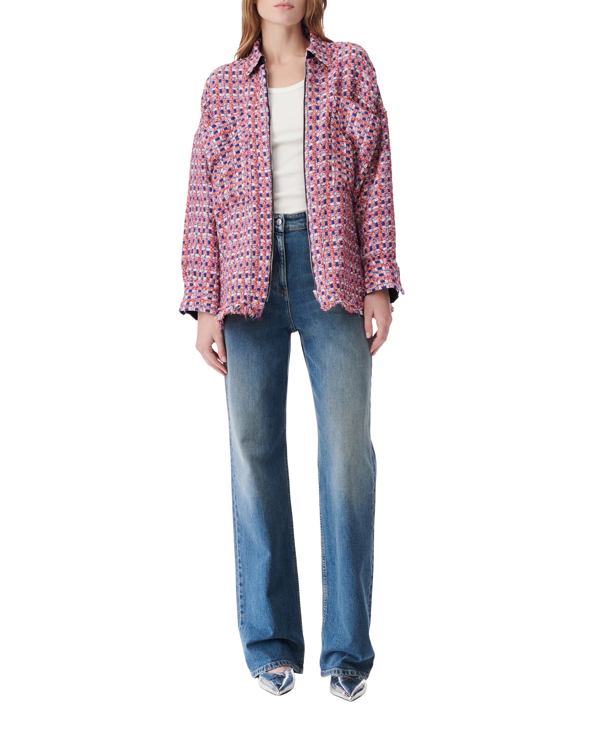 Mizuki zip jacket - Pink & Blue