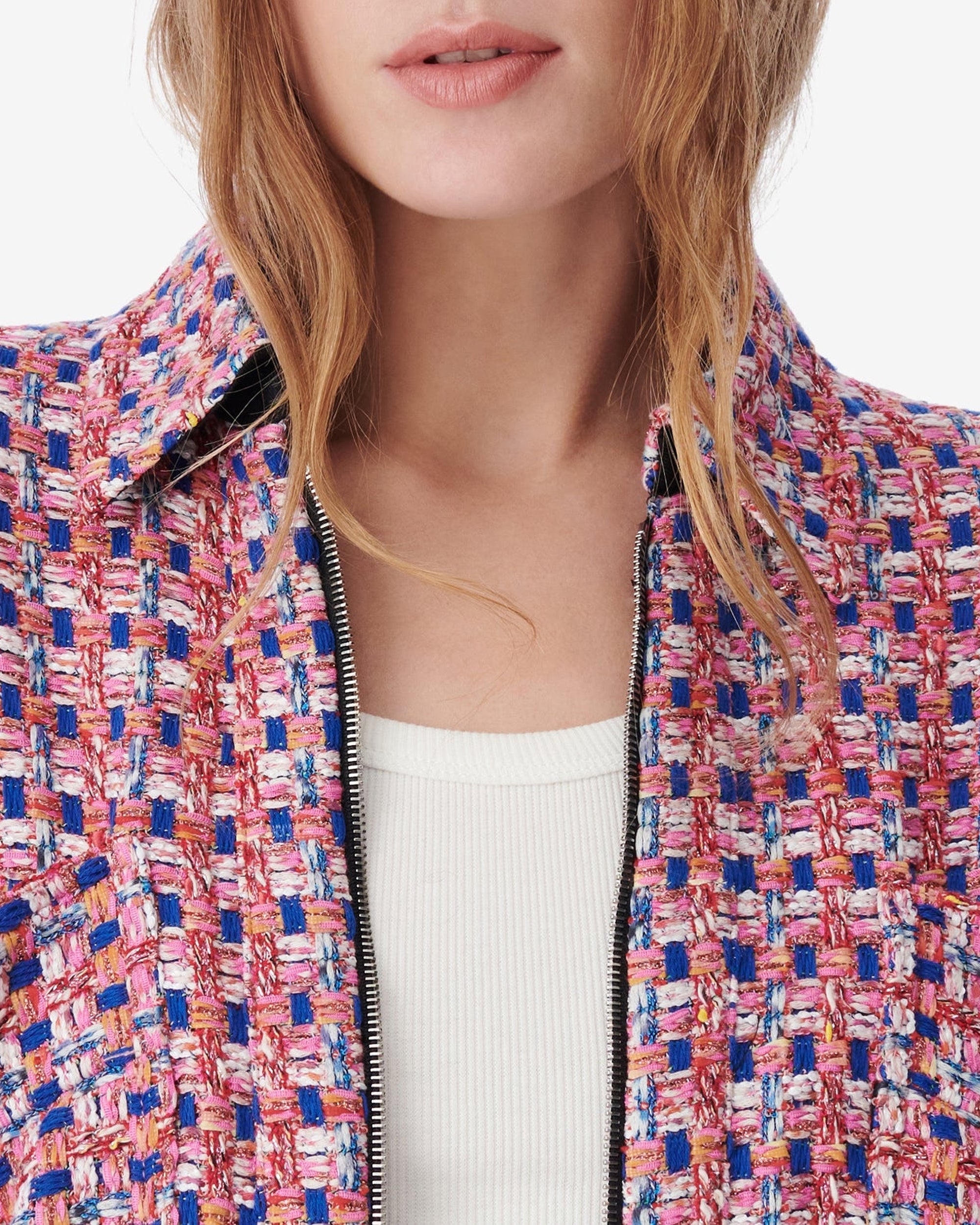 Mizuki zip jacket - Pink & Blue