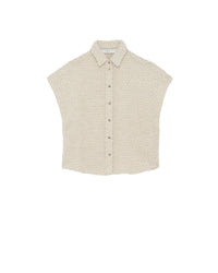 Santos wool sleeveless overshirt - Ecru