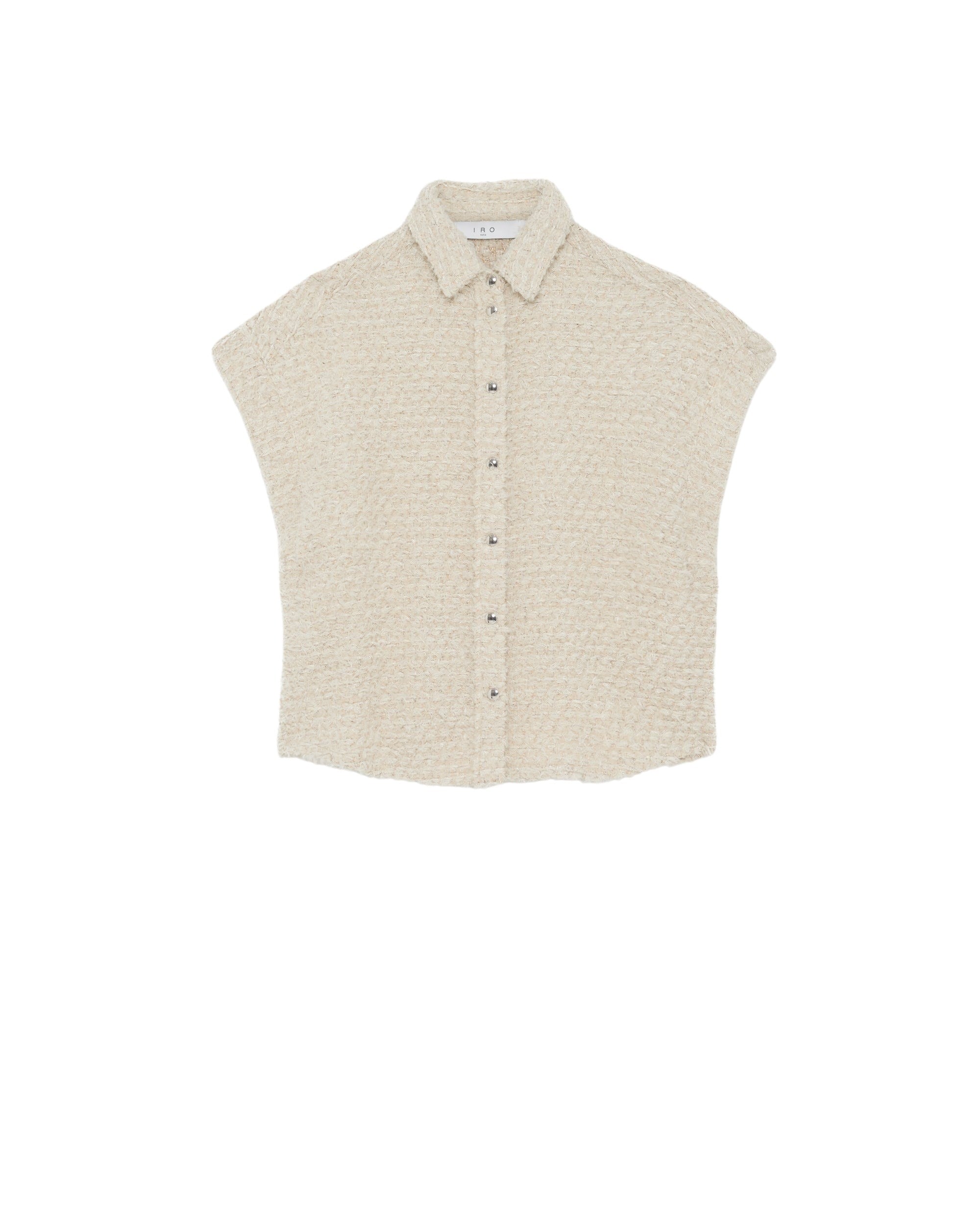 Santos wool sleeveless overshirt - Ecru