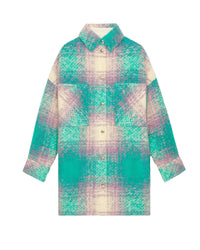 Valaria wool overshirt - Green & Purple
