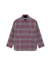 Wesina wool overshirt - Grey & Pink