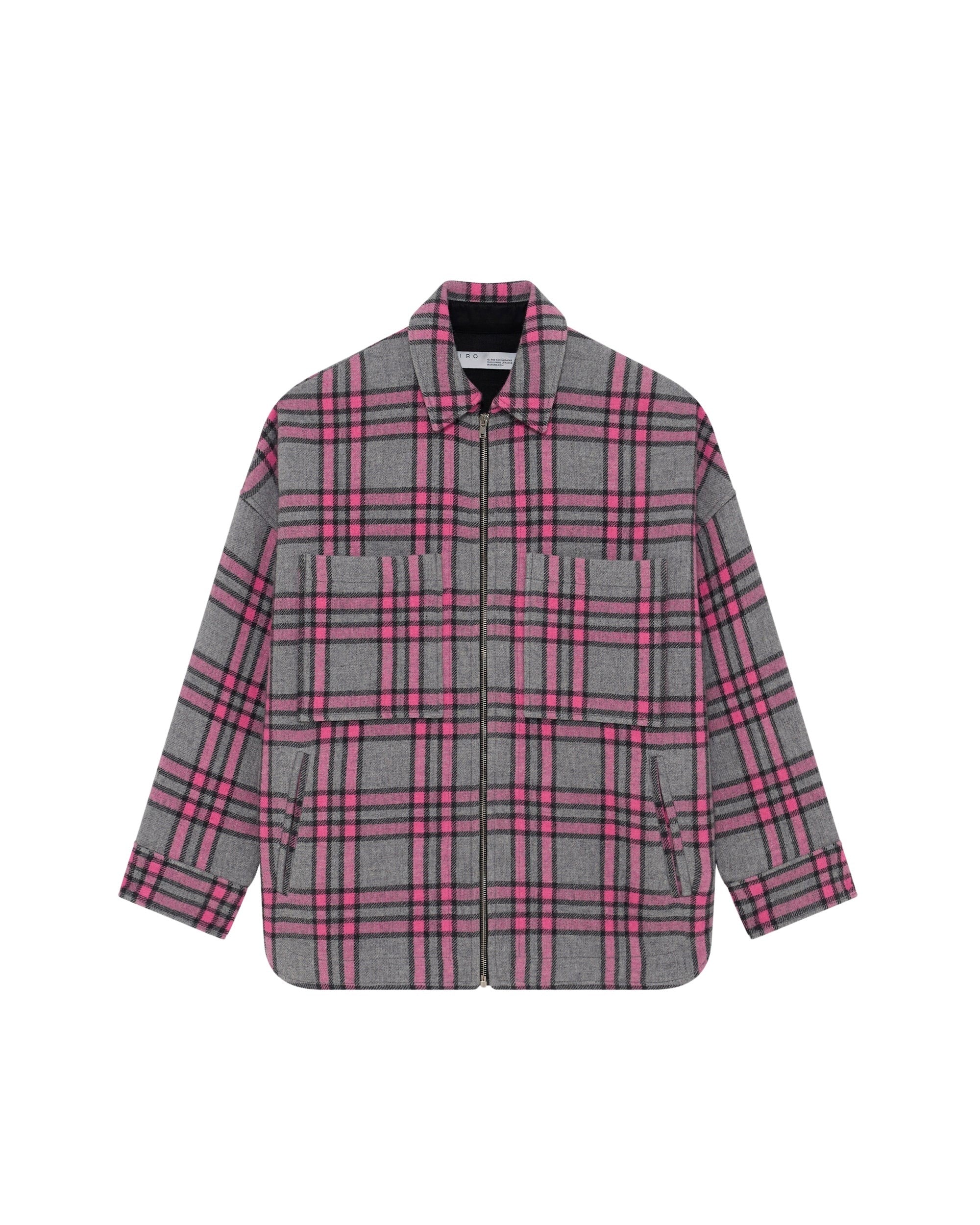 Wesina wool overshirt - Grey & Pink