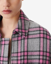 Wesina wool overshirt - Grey & Pink