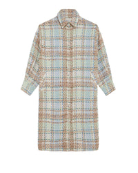 Yeo Coat - Ecru & Blue