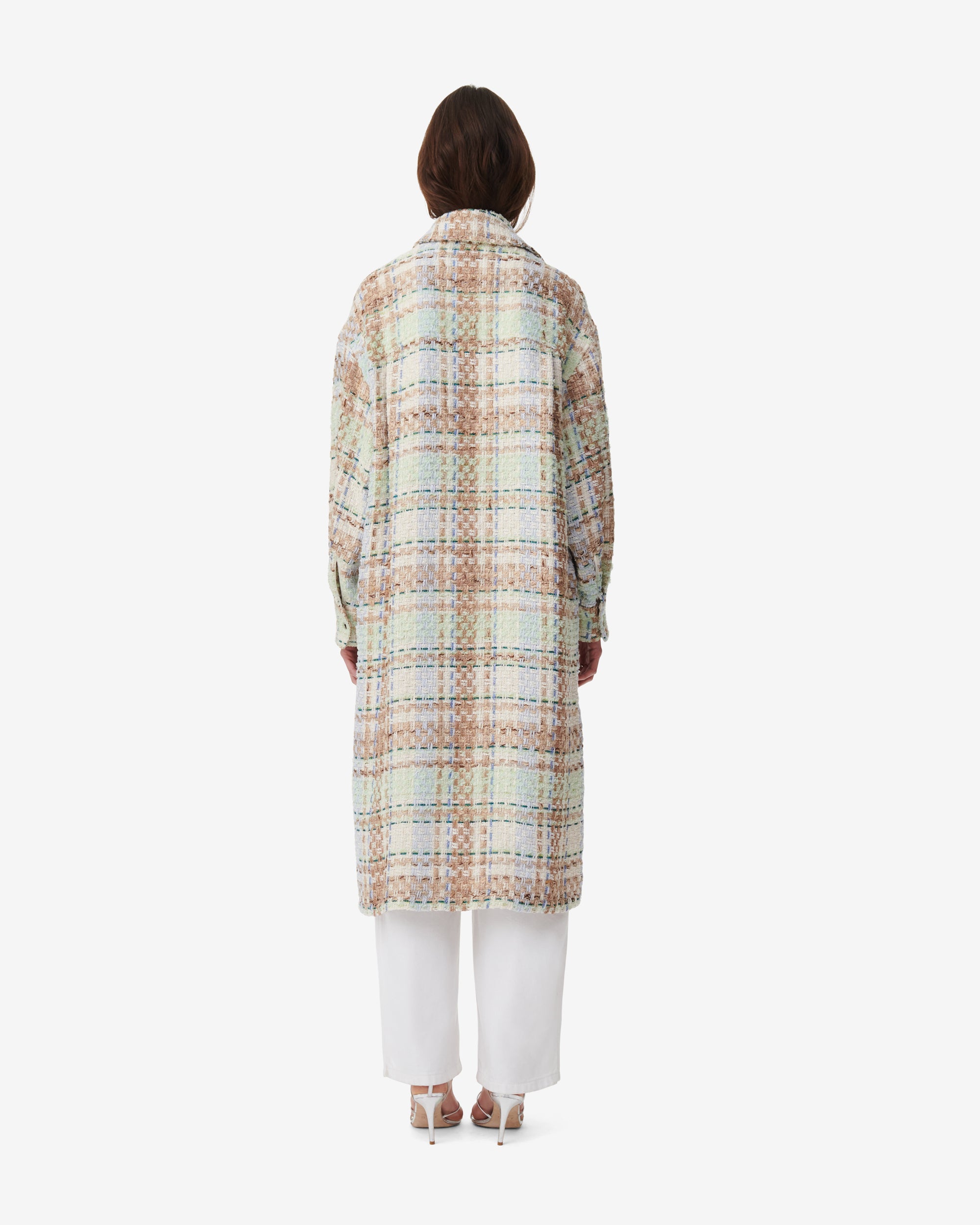 Yeo Coat - Ecru & Blue