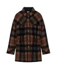Zahi wool overshirt - Black & Brown