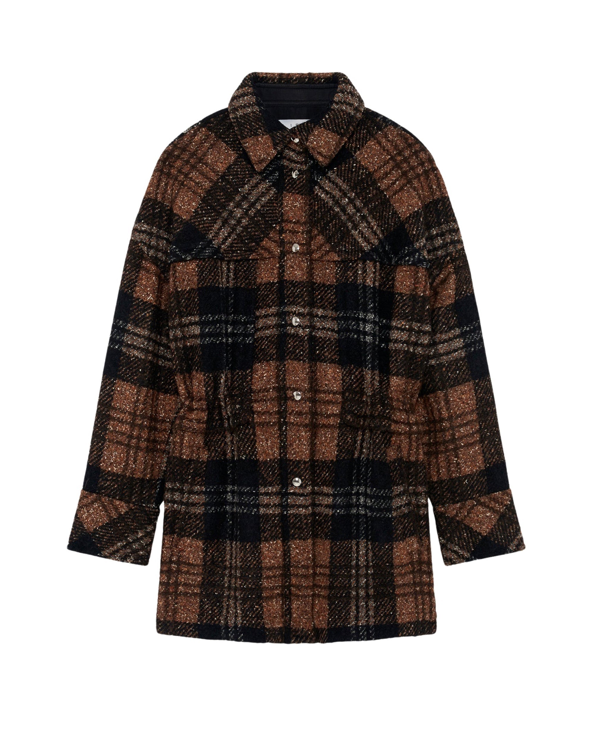 Zahi wool overshirt - Black & Brown