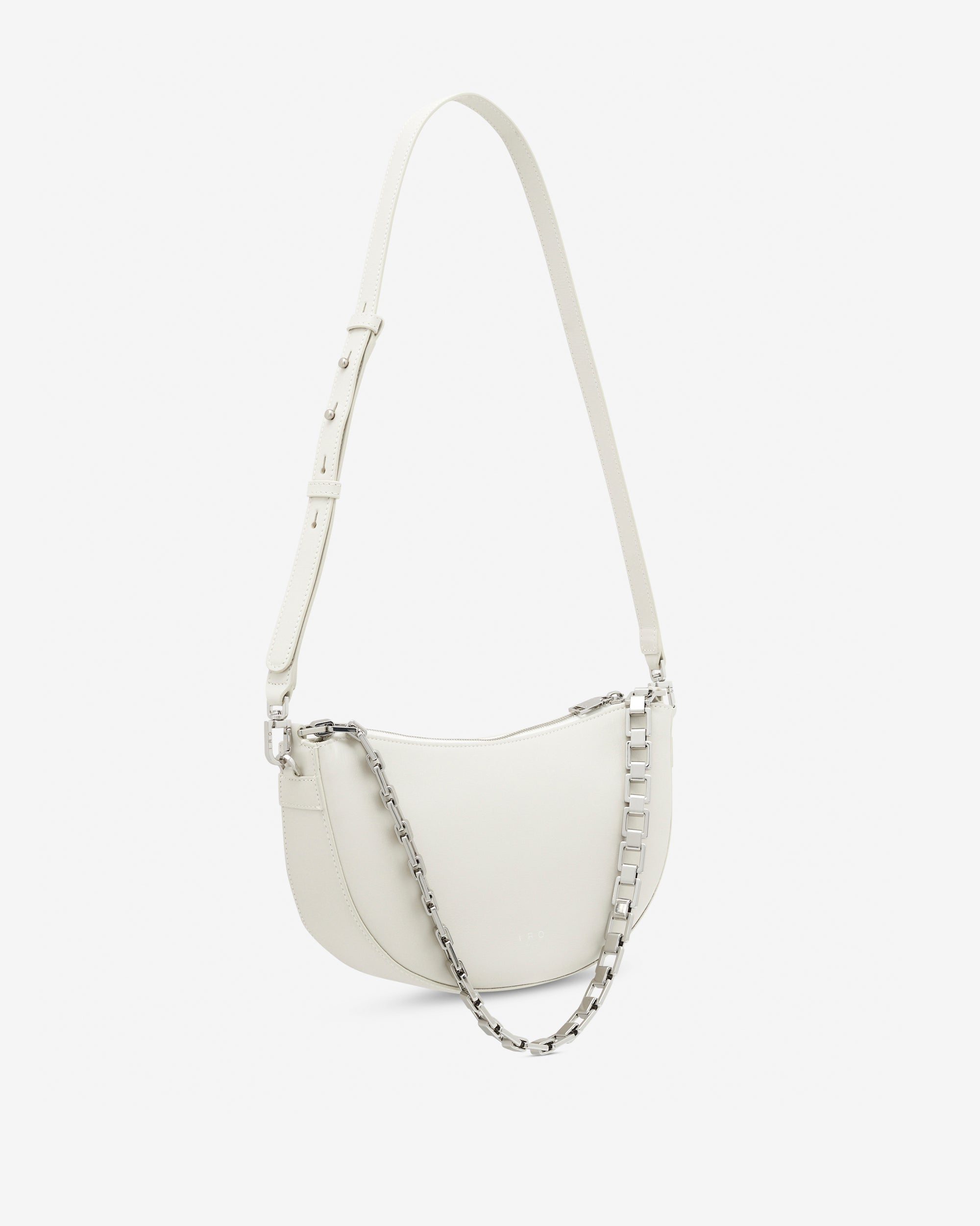 Arc XL leather bag - White