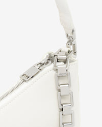 Arc XL leather bag - White