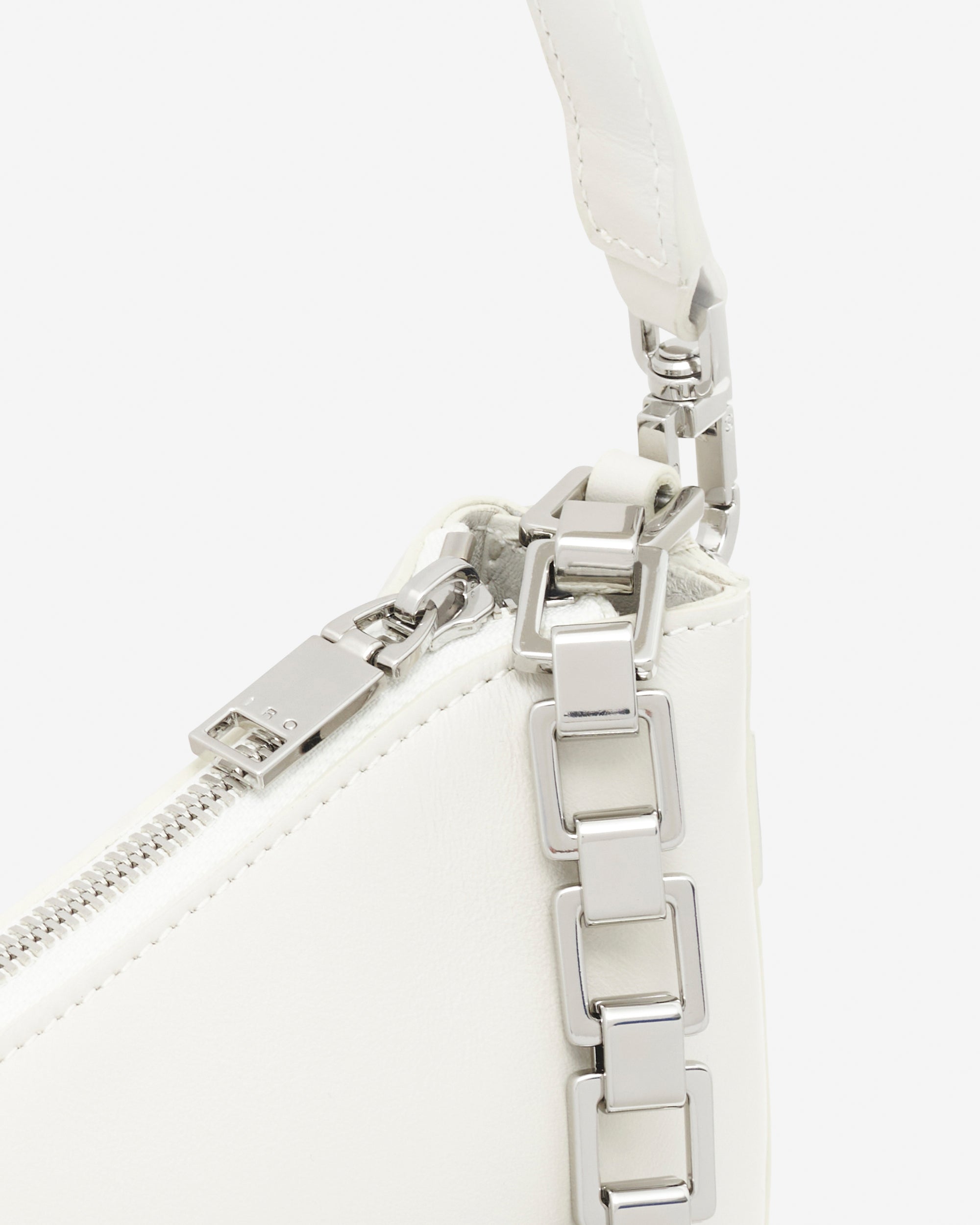 Arc XL leather bag - White