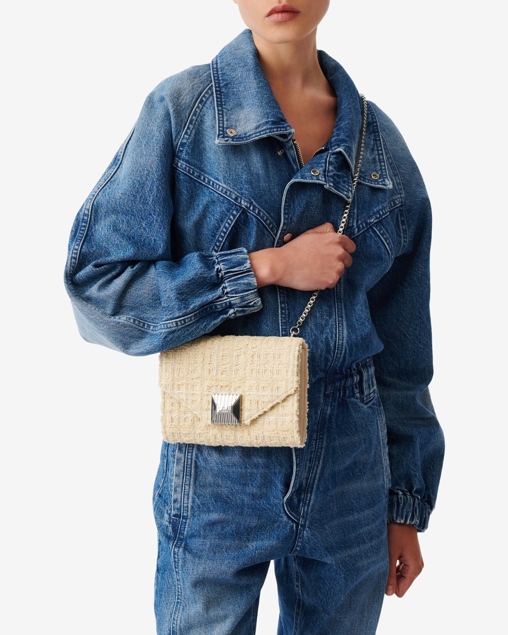 Horu bag in tweed - Tweed Beige