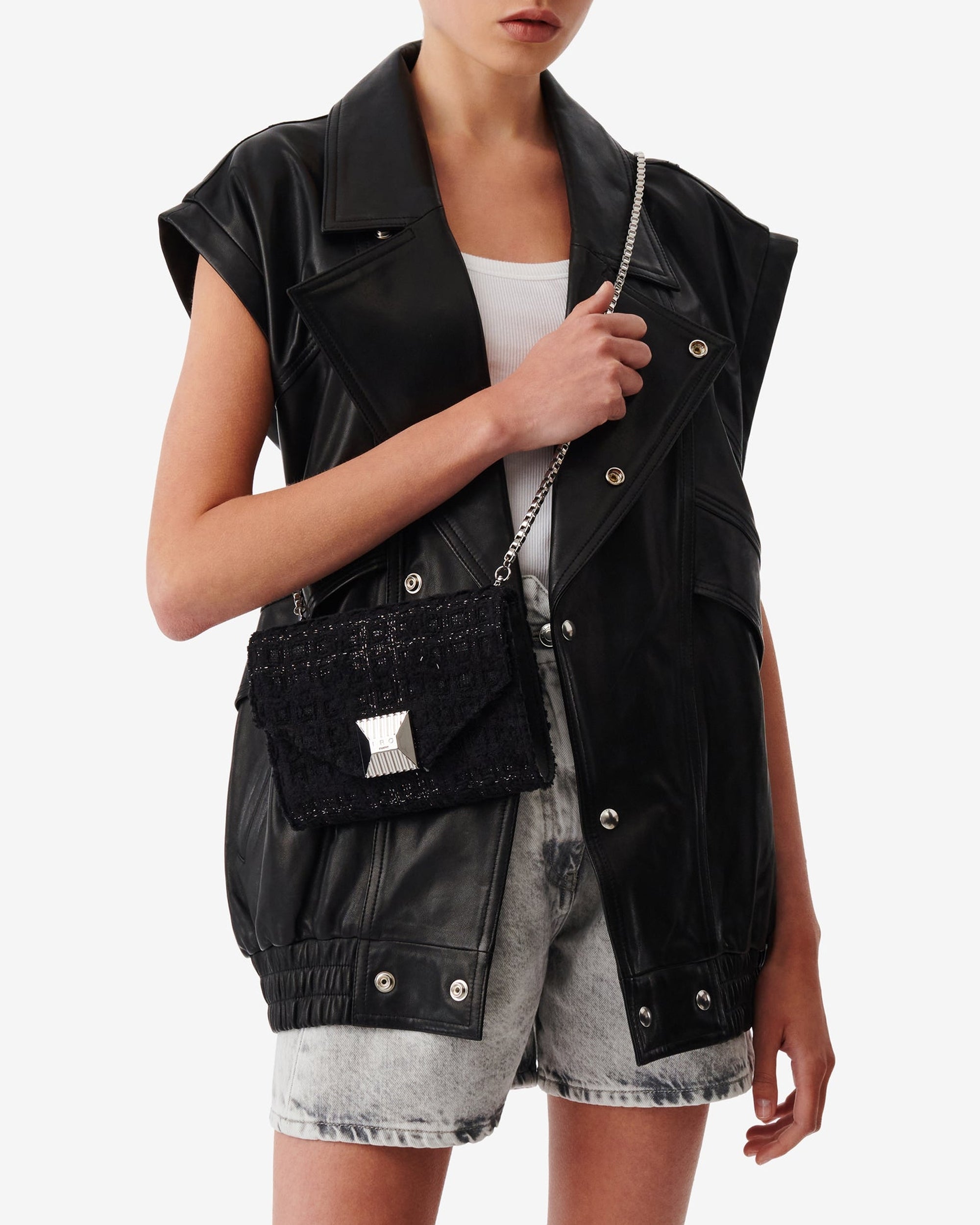 Horu bag in tweed - Tweed Black