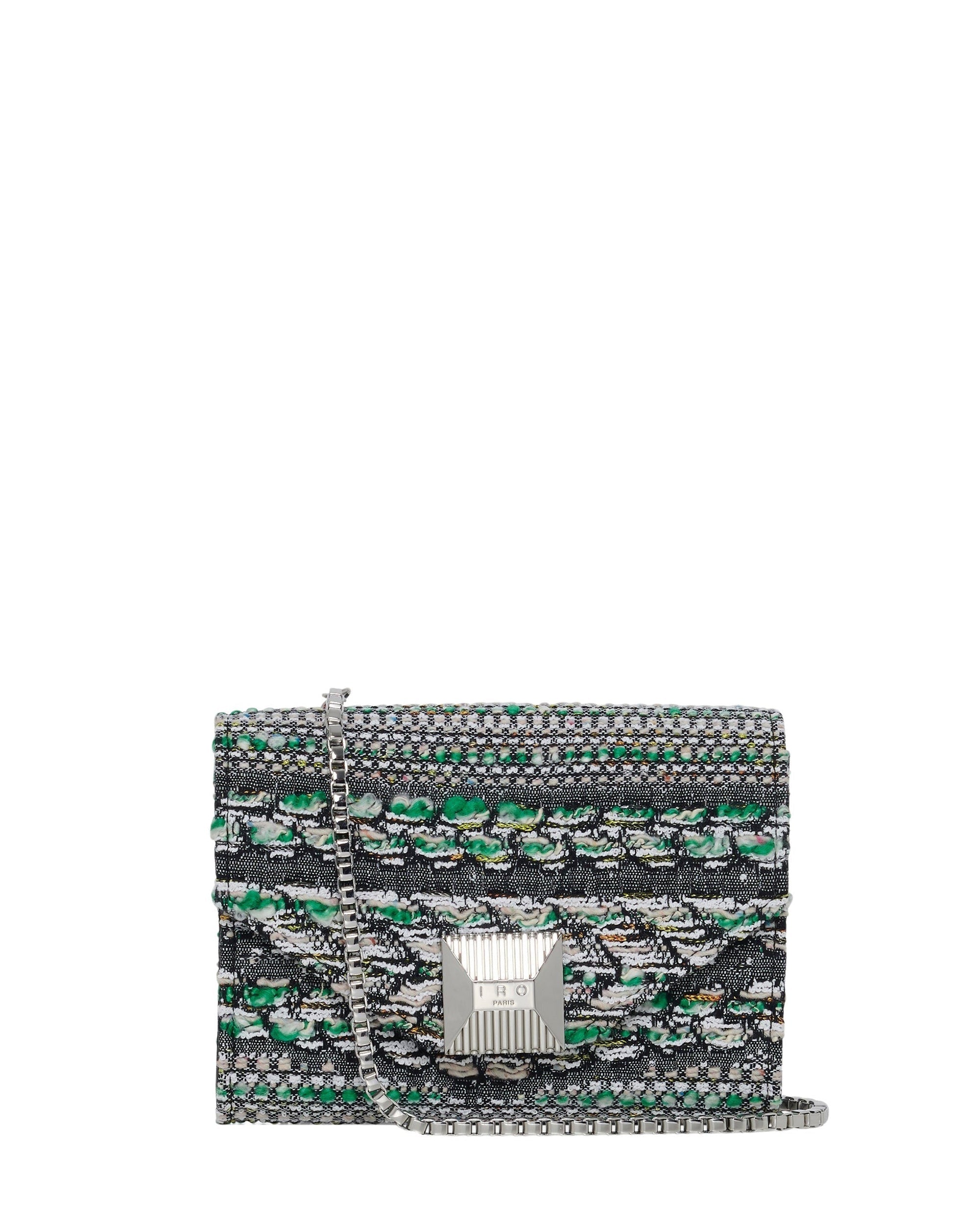Horu bag in tweed - Tweed Green & Beige