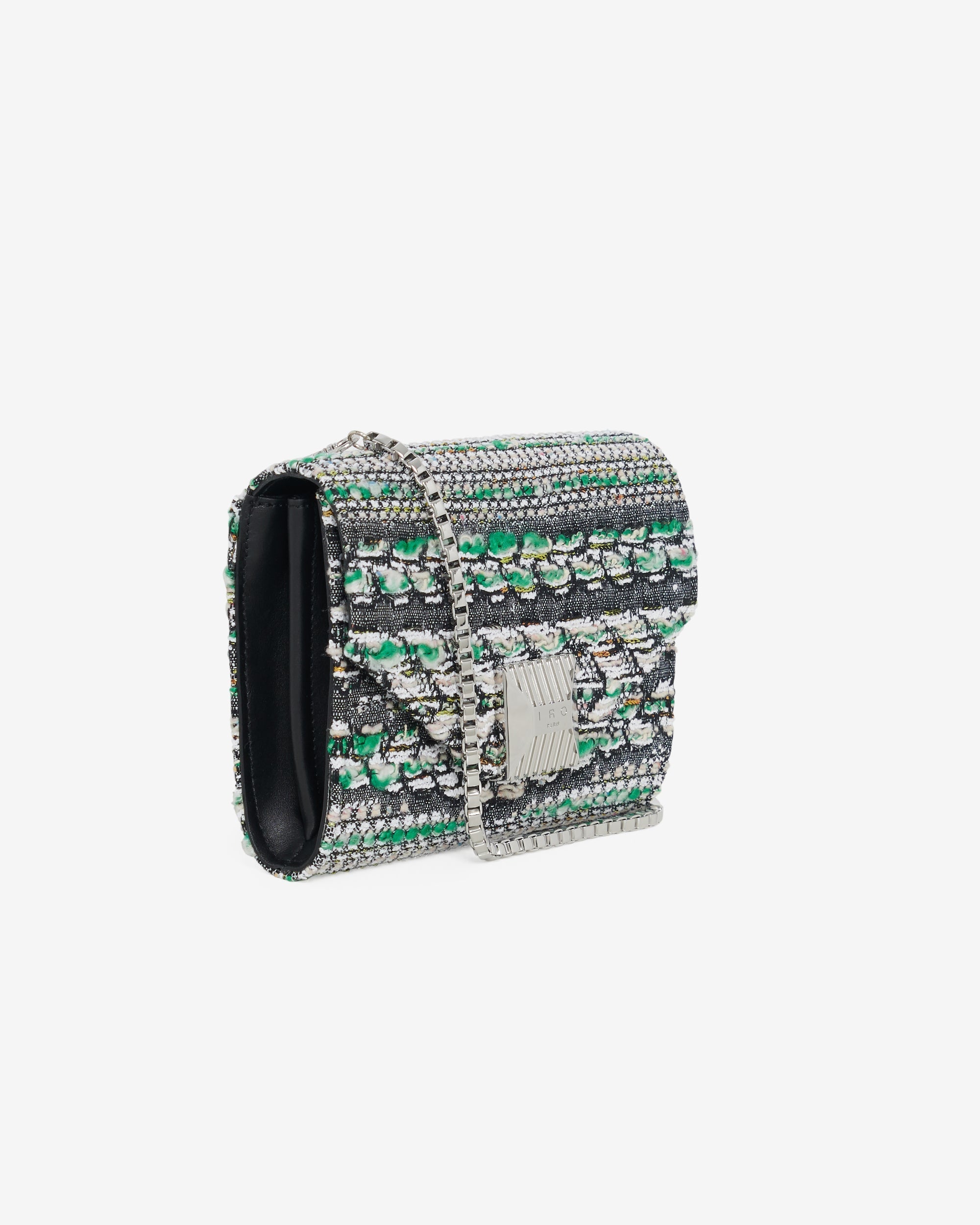 Horu bag in tweed - Tweed Green & Beige