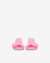 Dydlee Drape 55 mules in leather - Candy Pink