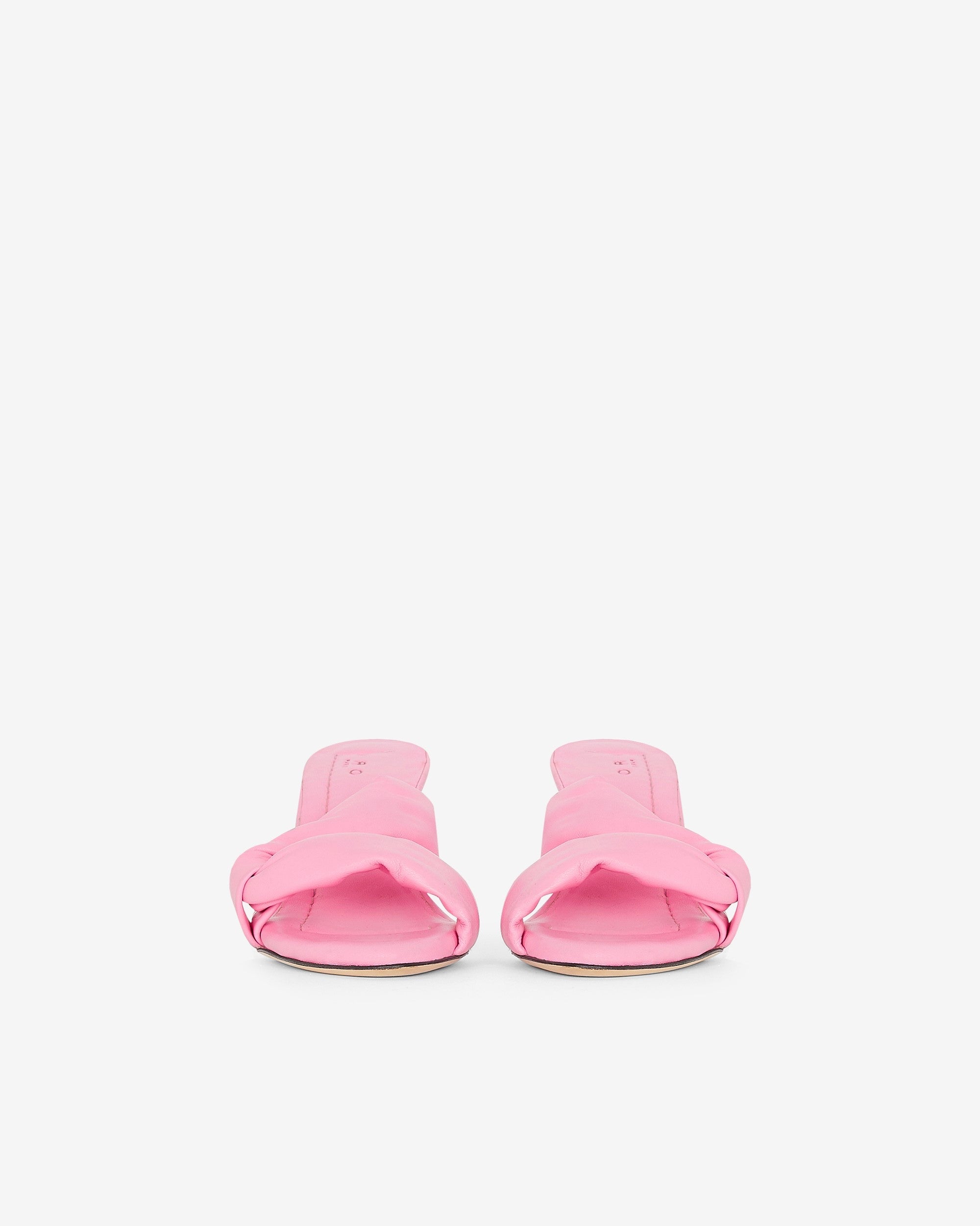 Dydlee Drape 55 mules in leather - Candy Pink