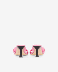 Dydlee Drape 55 mules in leather - Candy Pink
