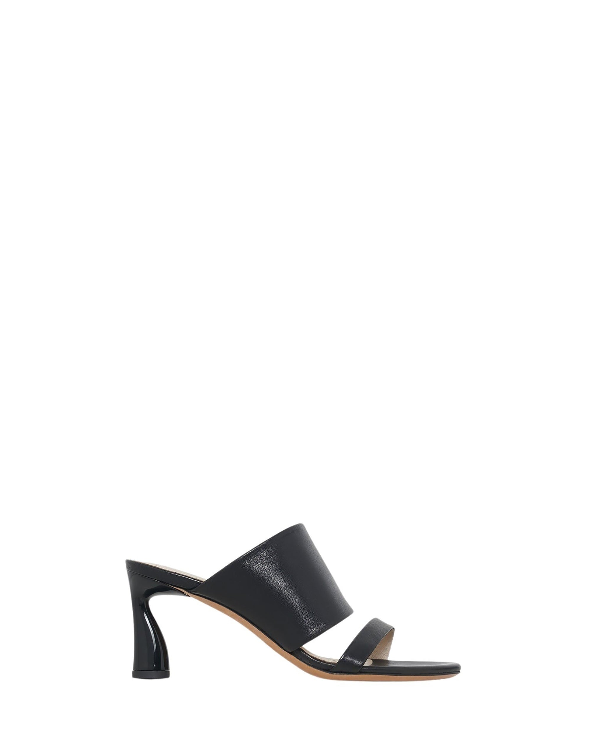 Garnet leather mules - Black