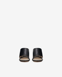 Garnet leather mules - Black