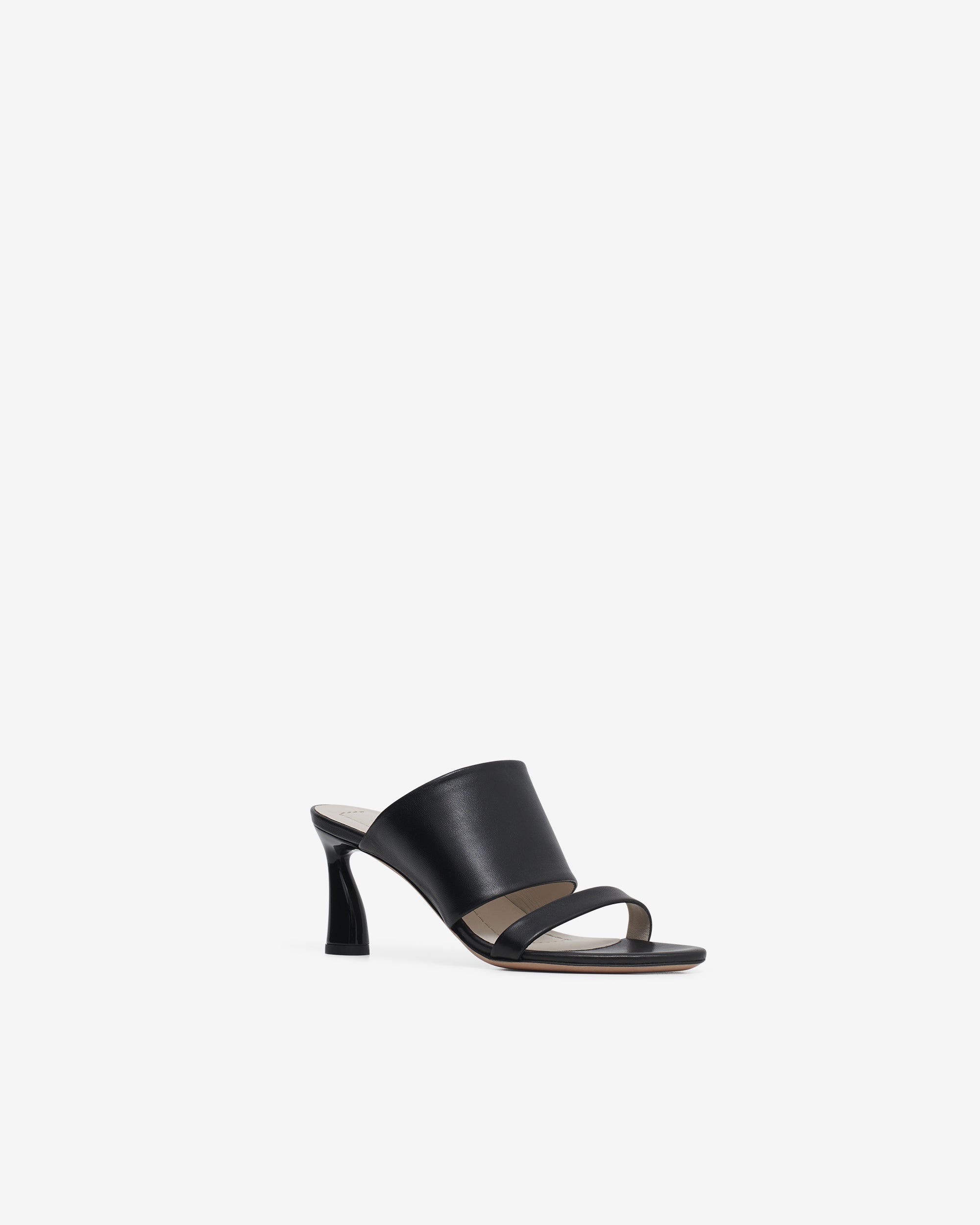 Garnet leather mules - Black